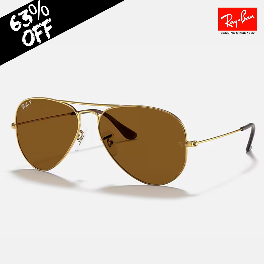 Óculos R.Ban - Aviator Classic Marrom