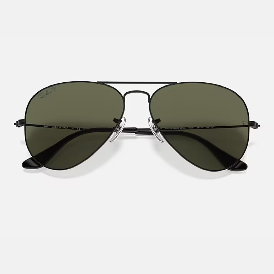 Óculos R.Ban -  Aviator Classic Preto lente Verde